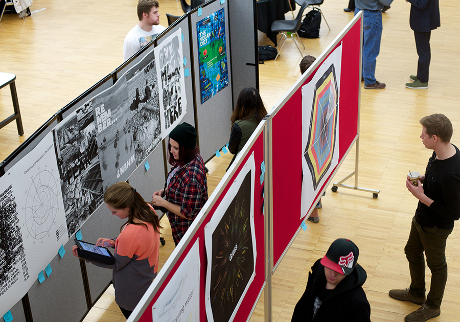 Advanced Graphic Design students present their work in a small exhibit and through the publication of a zine at the 40th annual Center for Great Plains Studies Symposium