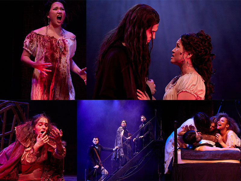 Collage of various student actor performances.