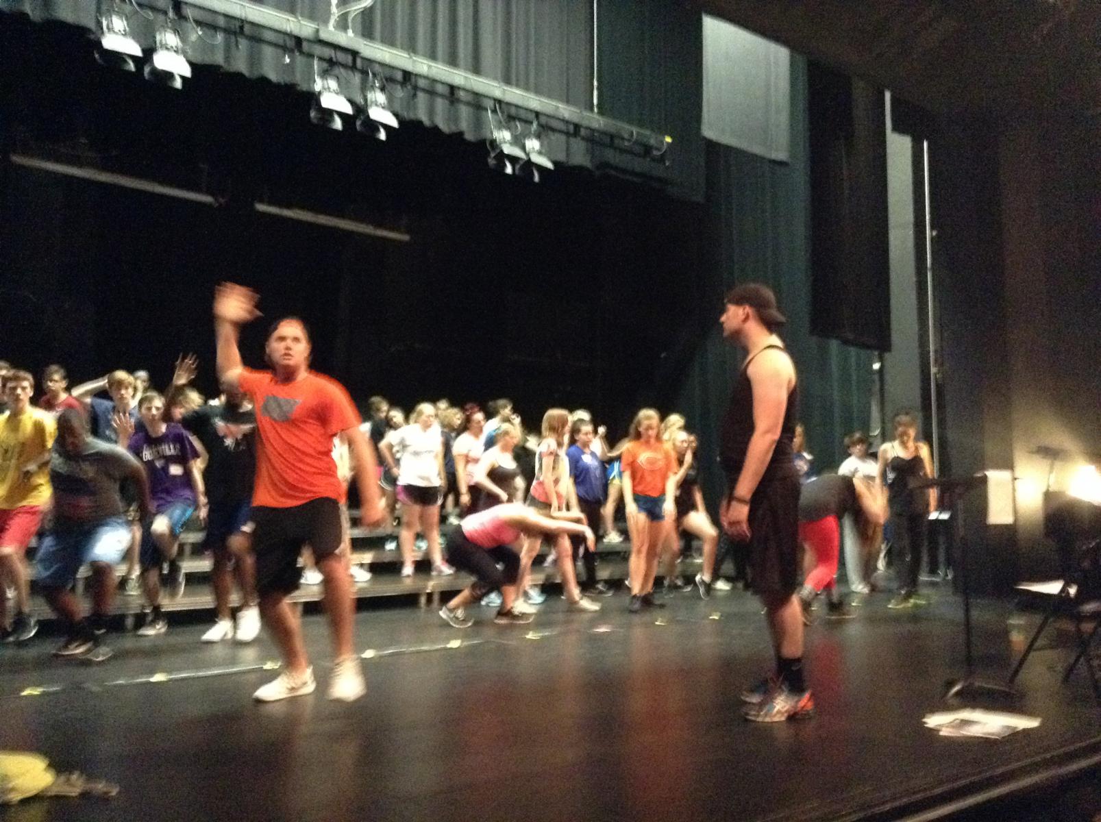 Show Choir Rehearsal in the Howell Theatre