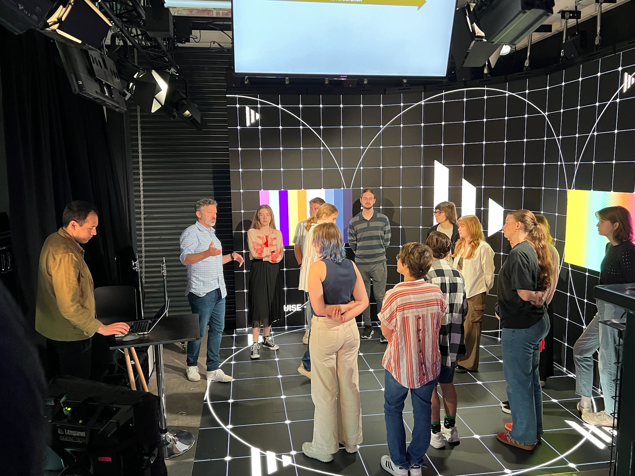 attend a real-time spatial audio workshop with L-Acoustics at Disguise as part of the Story Abroad in London course this summer. Photo courtesy of Ash Eliza Smith.