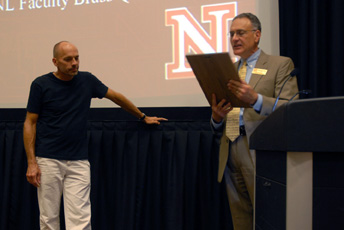 Paul Barnes receives professor plaque