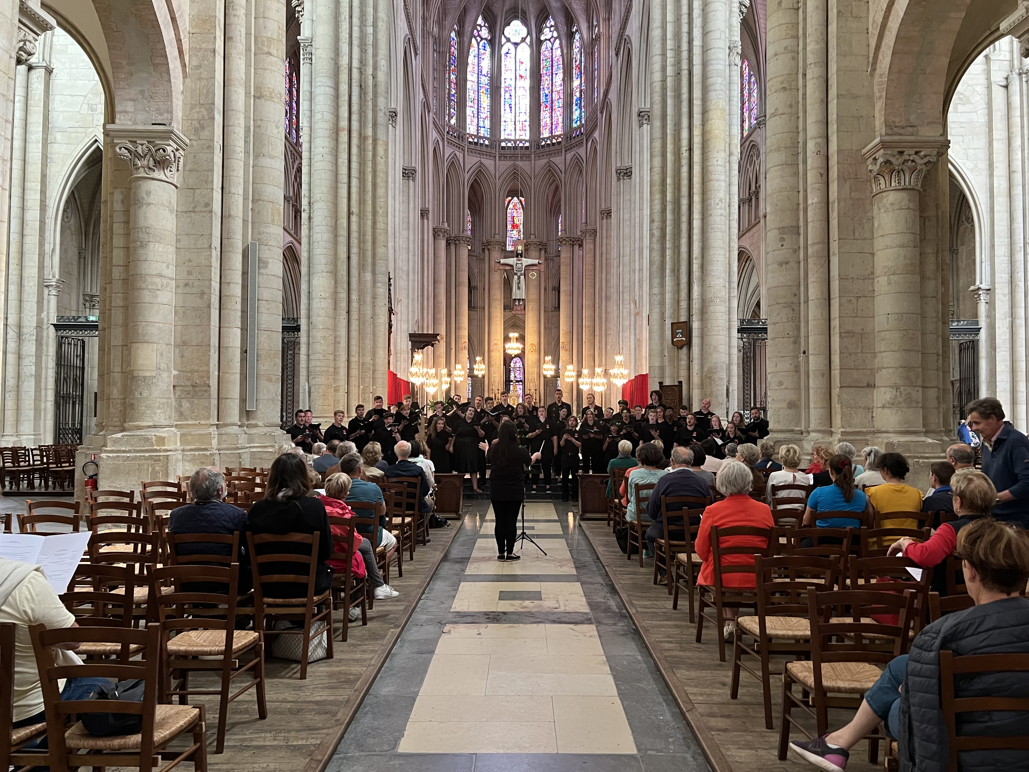 Singing inside the cathedral