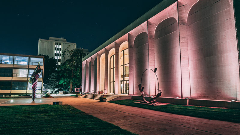 Sheldon art museum building facade