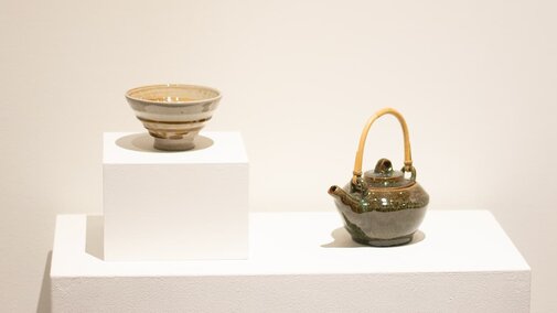 Two pottery pieces.
