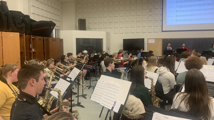 The Campus Bands will perform May 4 at 3:30 p.m. in Westbrook Music Building Rm. 130.