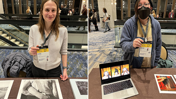 Laura Cobb (left) and Jamie Ho at the SPE annual conference. Courtesy photos.