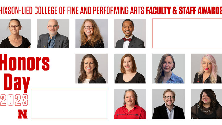 The Hixson-Lied Faculty and Staff Award recipients include Christy Aggens, Jamie Bullins, Dana Fritz, Marques L.A. Garrett, Danni Gilbert, Leslie Harms, Anna Henson, Jen Landis, Sean Strough, David von Kampen and Sandra Williams.