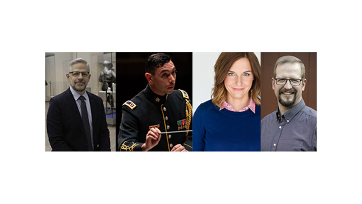 Left to right: Timothy Scholl, Cpt. Richard Viglucci, Kristin Hensley and Edward Hunter.