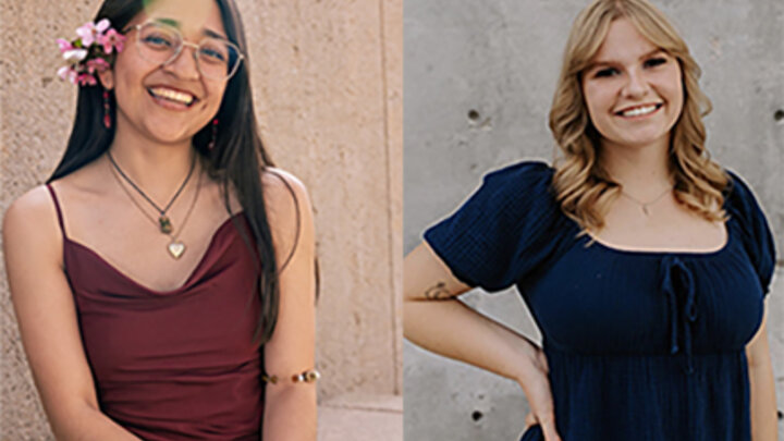 Among the 14 Glenn Korff School of Music students who qualified to move on to the national video adjudication round of the National Association of Teachers of Singing (NATS) Auditions were Mariana Hernandez-Moreno (left) and Julia Lewis. 