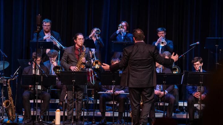 The UNL Jazz Orchestra presents âAll Togetherâ on Tuesday, April 30 at the Storm Cellar. Photo courtesy of the Glenn Korff School of Music. 