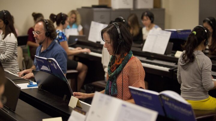 The Community Piano Experience offers group piano classes for beginning and intermediate piano students. Registration for the fall classes ends Sept. 8. Courtesy photo.