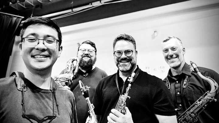The Nebraska Saxophone Project, which includes (left to right) Daniel Oshiro, Bob Fuson, Paul Haar and Wade Howles, will perform the Adolphe Sax Birthday Recital on Nov. 5. Courtesy photo.