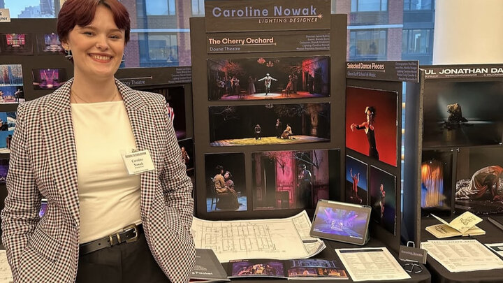 Caroline Nowak at the portfolio review for the Hemsley Internship in New York City. Courtesy photo.