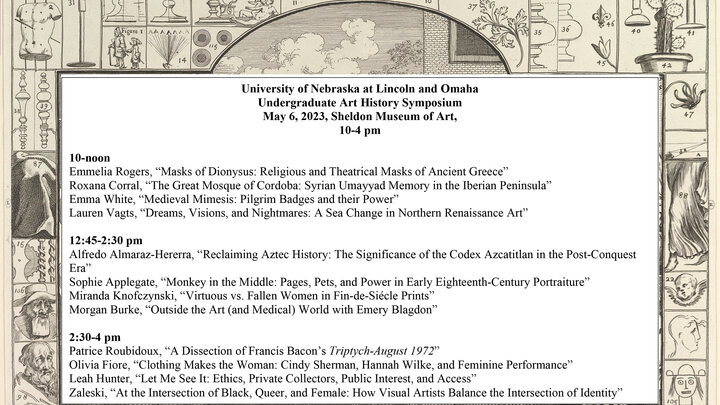 The Art History Capstone Symposium on May 6 includes 12 undergraduate art history majors presenting on a variety of topics.