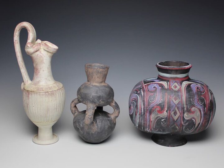 three vessels sit in a row