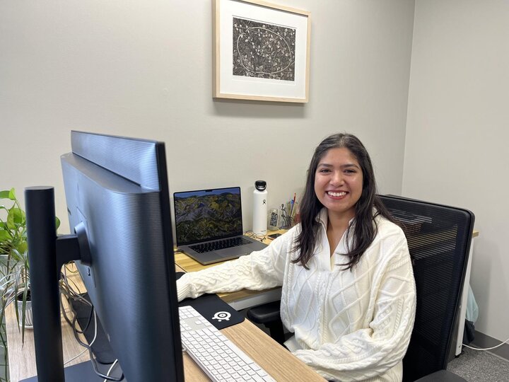 Muskan in her office