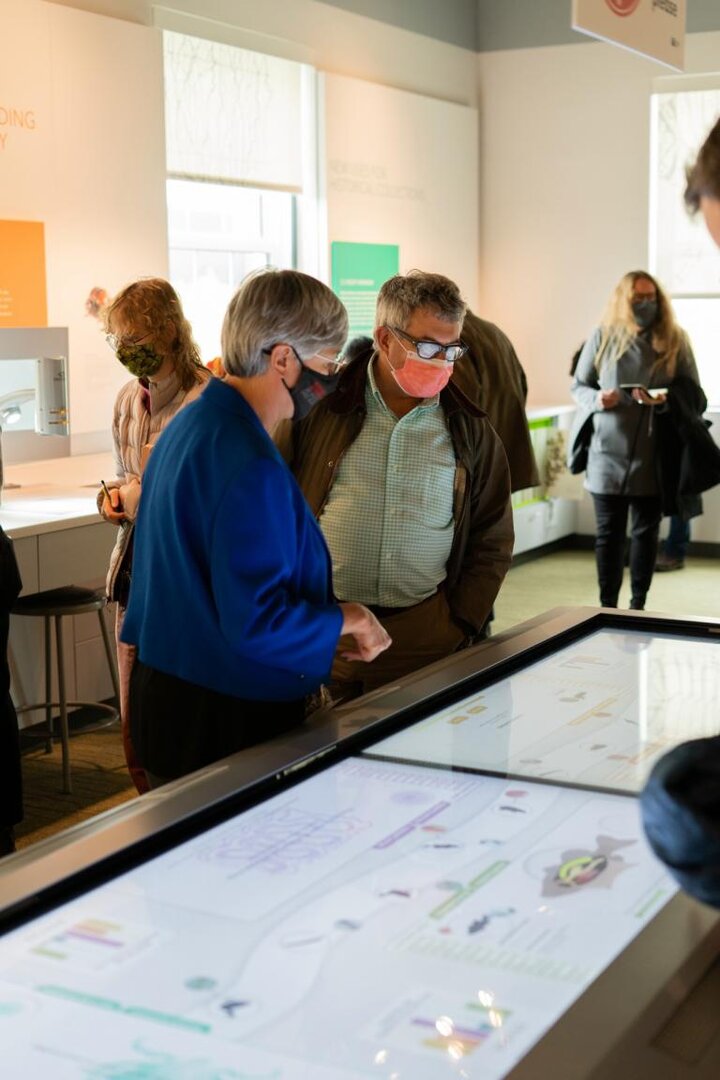 Mark Dion tours Morrill Hall with Director Susan Weller and graduate students from the School of Art, Art History & Design.
