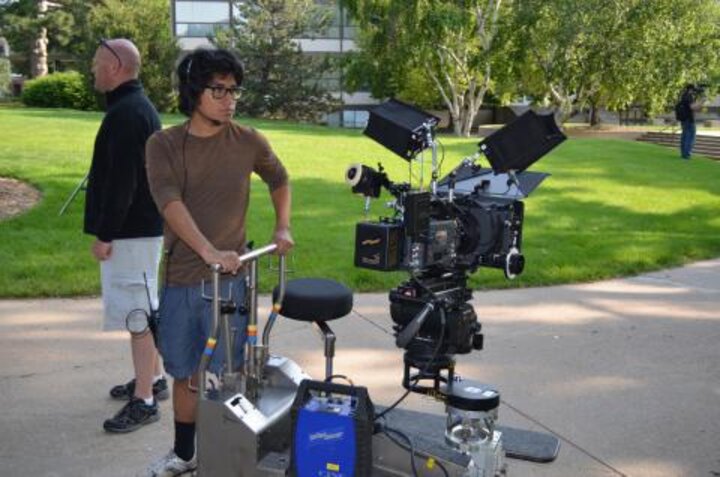 Benito Sanchez working on the Nebraska Film