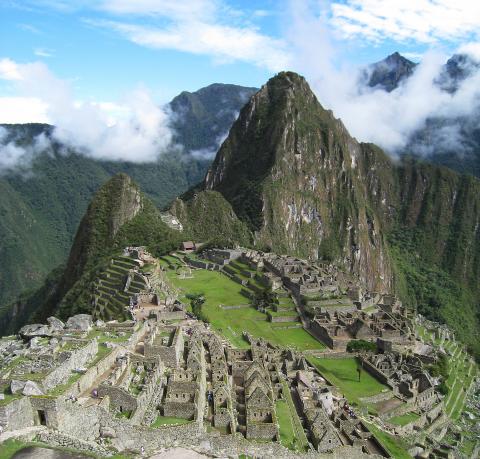Machu Picchu is a 15th century Inca site located in Peru.
