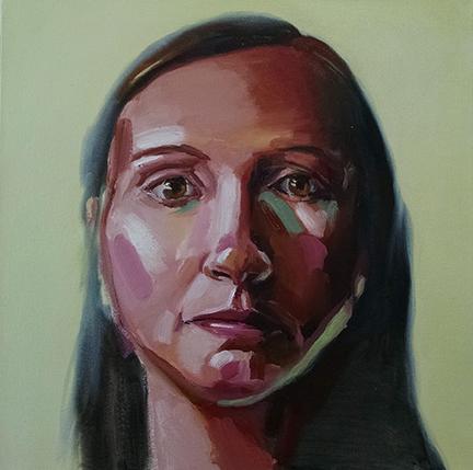 Brain Coate, “Kalee," oil on canvas, 18" x 18", 2014.