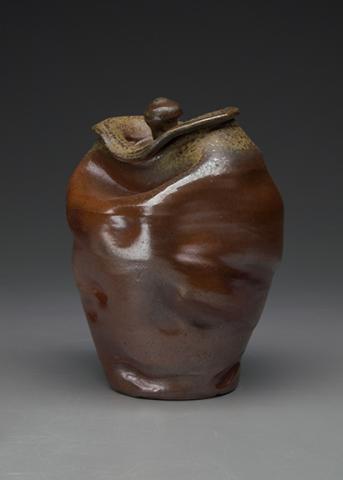 Kyle Cippera, “Jar 3,” soda-fired stoneware with slips and glazes, 9” x 7” x 7”, 2016.