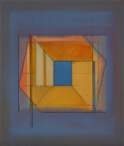 James Eisentrager, "Arbee #3," polymer on canvas, 60" x 51", 1981