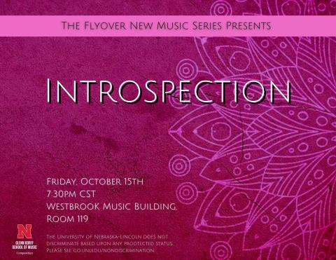 The first Flyover new music concert of the year will be Friday, Oct. 15 at 7:30 p.m. in Westbrook Music Building Rm. 119.