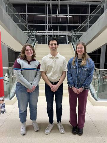 Left to right:  Alexah Fort, Micah Fullinfaw and Hannah Gish at the Nebraska Center for Entrepreneurship’s 48-Hour Challenge. Courtesy photo.