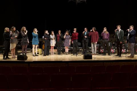 The UNL Jazz Singers will perform Dec. 6. Photo courtesy of the Glenn Korff School of Music.