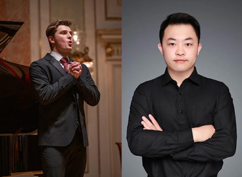 Dylan Anderson (left) and BinBin Ni were two of six Glenn Korff School of Music vocalists who placed 1st in their categories at the West Central NATS auditions. Courtesy photos.