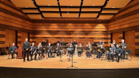 The NU CORNO ensemble performs at the International Horn Society symposium. Courtesy photo.