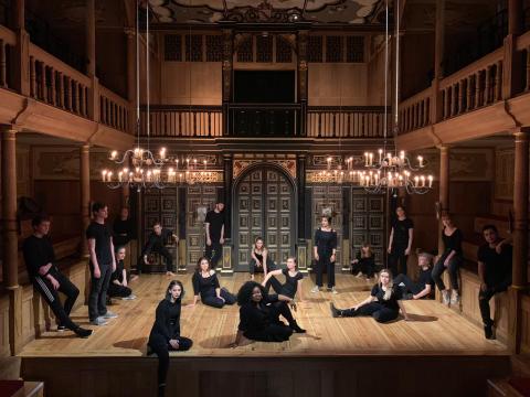 Eighteen students from the Johnny Carson School of Theatre and Film studied at London’s Globe Theatre this summer. Photo courtesy of Michael Zavodny.