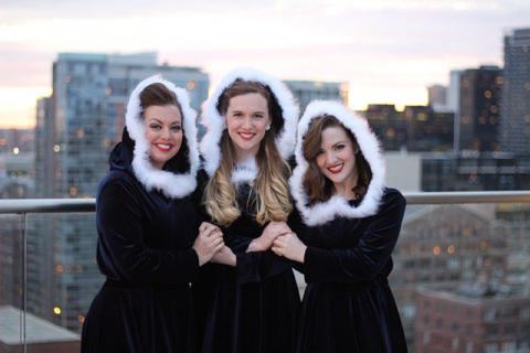 The Lakeshore Dolls, an acapella trio based in Chicago, headline The Holiday Cabaret ensemble.