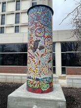A pillar created by Keilig and his peers stands in front of Bryan Medical Center West. Courtesy photo.