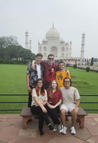 Several of the emerging media arts interns had the opportunity to travel and see things like the Taj Mahal while they were in India. Photo courtesy of Megan Kolbe.