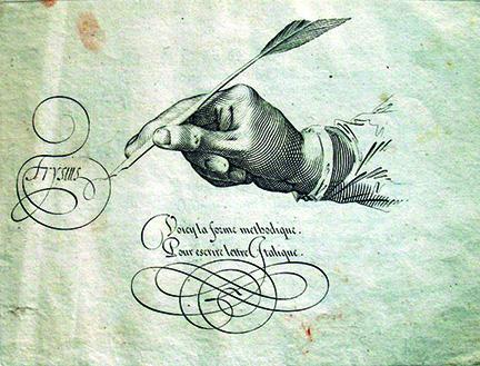 Calligraphy by Jan Van De Velde, a Dutch Golden Age painter and engraver, from Spieghel der schrijfkonste (Mirror of the Art of Writing), 1609.