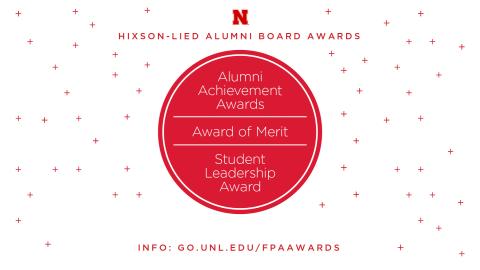 Nominations for the Alumni Achievement Awards, Award of Merit and Student Leadership Award are due Dec. 13.