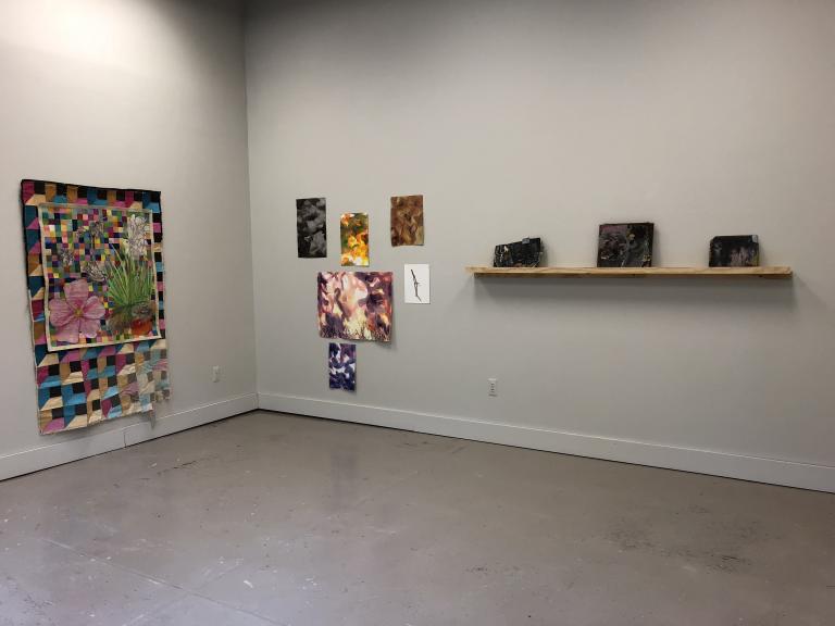 A selection of works created during this summer's Art at Cedar Point are on display this week in the MEDICI Gallery in Richards Hall. Photo by Santiago Cal.