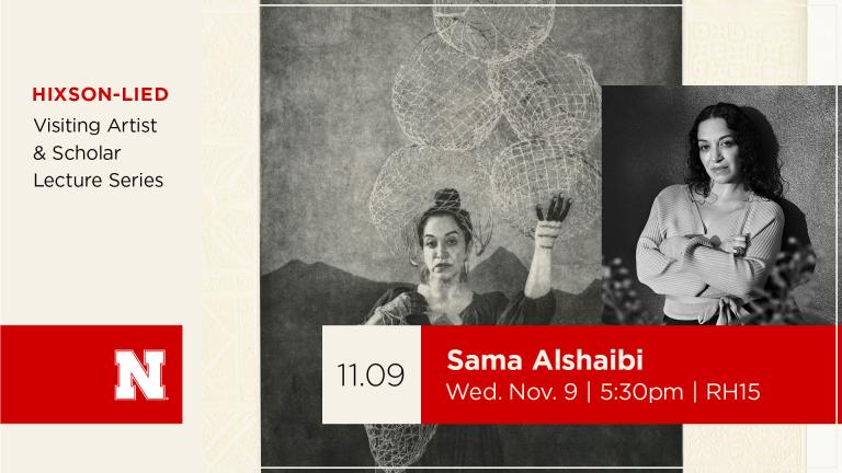 Photographer Sama Alshaibi presents the next Hixson-Lied Visiting Artist Lecture on Nov. 9.