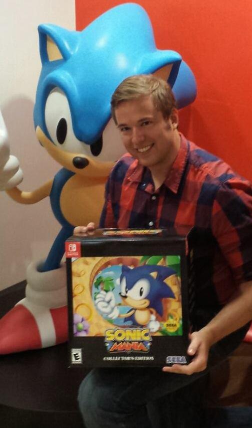 Brad Flick on release day for Sonic Mania.
