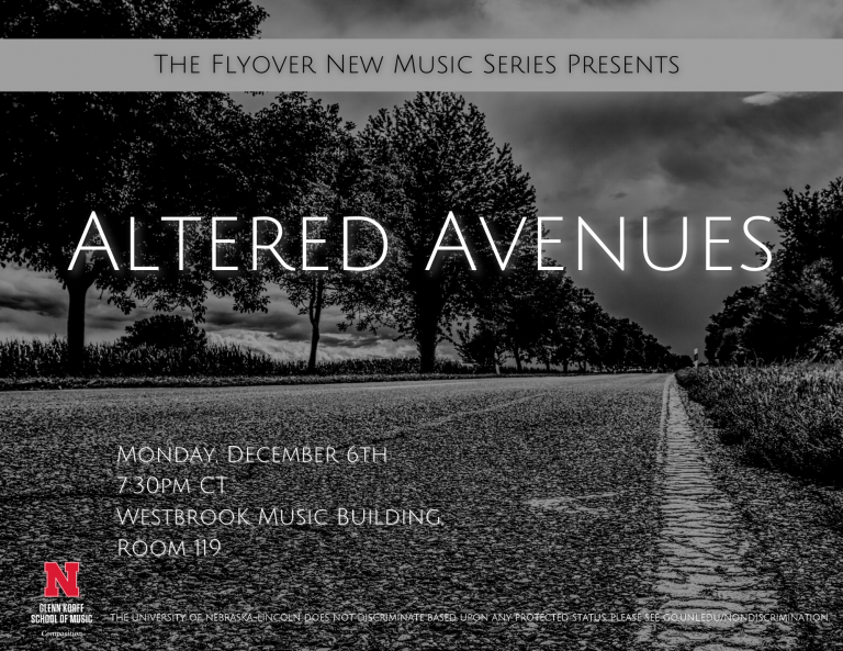 The second Flyover new music concert of the year will be Monday, Dec. 6 at 7:30 p.m. in Westbrook Music Building Rm. 119.
