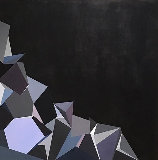 Zoe Gengenbach, Raven, acrylic on canvas, 36" x 36", 2015