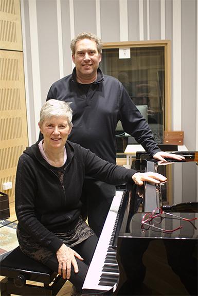 Diana Blom and Kevin Hanrahan in the studio as they recorded their CD, "New Art Song of the Pacific Rim." Courtesy photo.