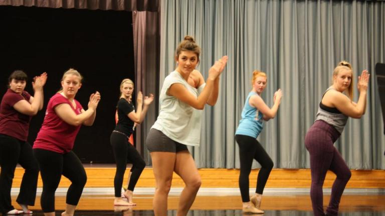 UNL dance students participated in a master class with cast members from the Broadway musical "Memphis." Photo by Carrie Christensen-Lied Center of Performing Arts 