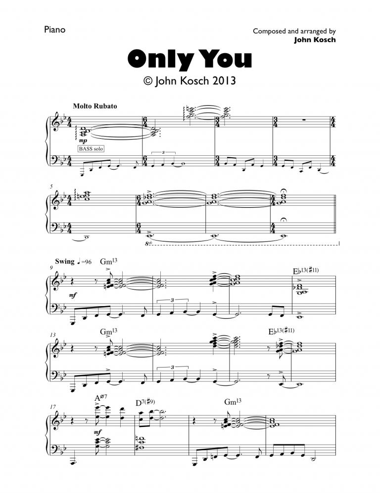 ONLY YOU, by John Kosch