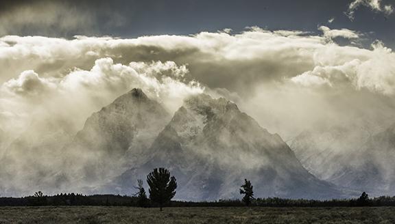 Phil Perry, “Shrouded Tetons,” archival pigment print, 2014.