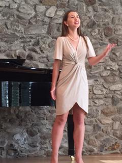 Krista Benesch performs “Non so piu” from Le nozze di Figaro by Mozart during the final round performance of the Orfeo International Music Competition. Benesch won honorable mention in the competition. Courtesy photo.
