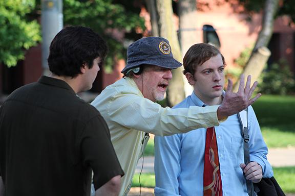 Director Donald Petrie (center) directed "Digs," the Carson Film released in 2013. The Carson School is holding a film script compeition to search for the next script to begin filming in 2018. Photo by Bridget Vacha.