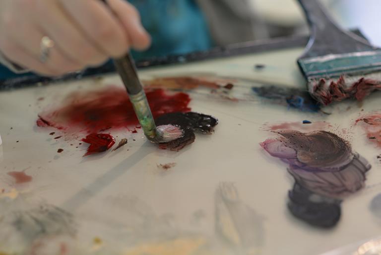 Students will have the opportunity to come to the Meier Commons, just north of the Nebraska Union, on Monday, April 26 from 9 a.m. to 4 p.m. to contribute a paint stroke to a painting to build community in a project titled “The Human Connection.” 