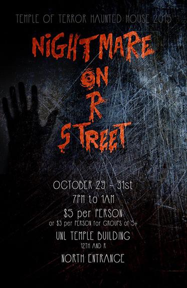 Nebraska Masquers presents Temple of Terror Oct. 29-31.